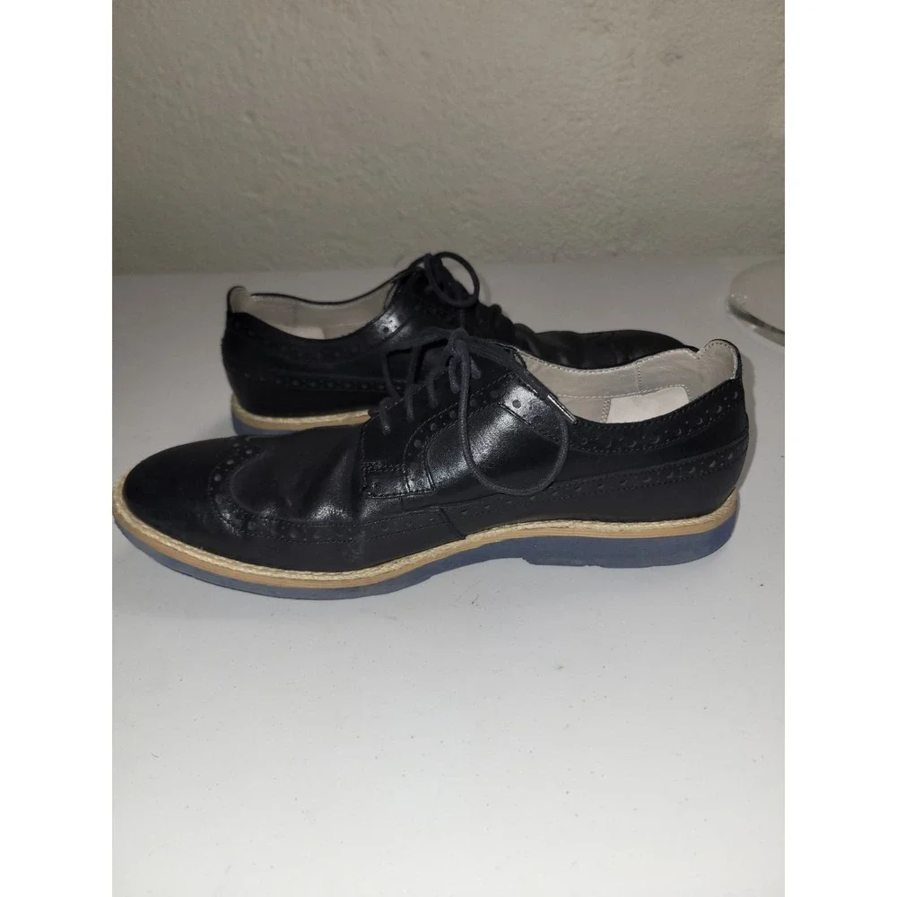 Clarks‎ Oxford Wingtip England Leather Dress Shoes Business Men's Size 9 Black